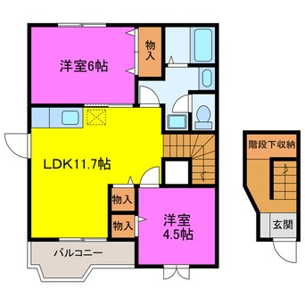 間取図 コットンフィールドＡ