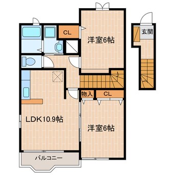 間取図 天竜浜名湖鉄道<天浜線>/桜木駅 徒歩17分 2階 築16年