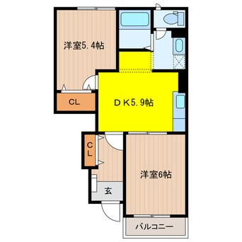 間取図 フィオーレ・Ｆ