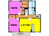リビングタウン長谷Ａ 2LDKの間取り