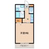 ソレアード 1Kの間取り