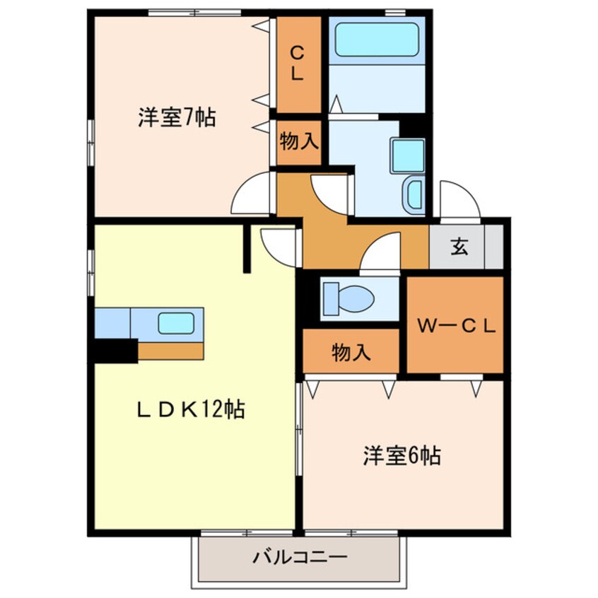 間取図 ツイトローネＡ