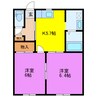 ひまわりＣ 2Kの間取り