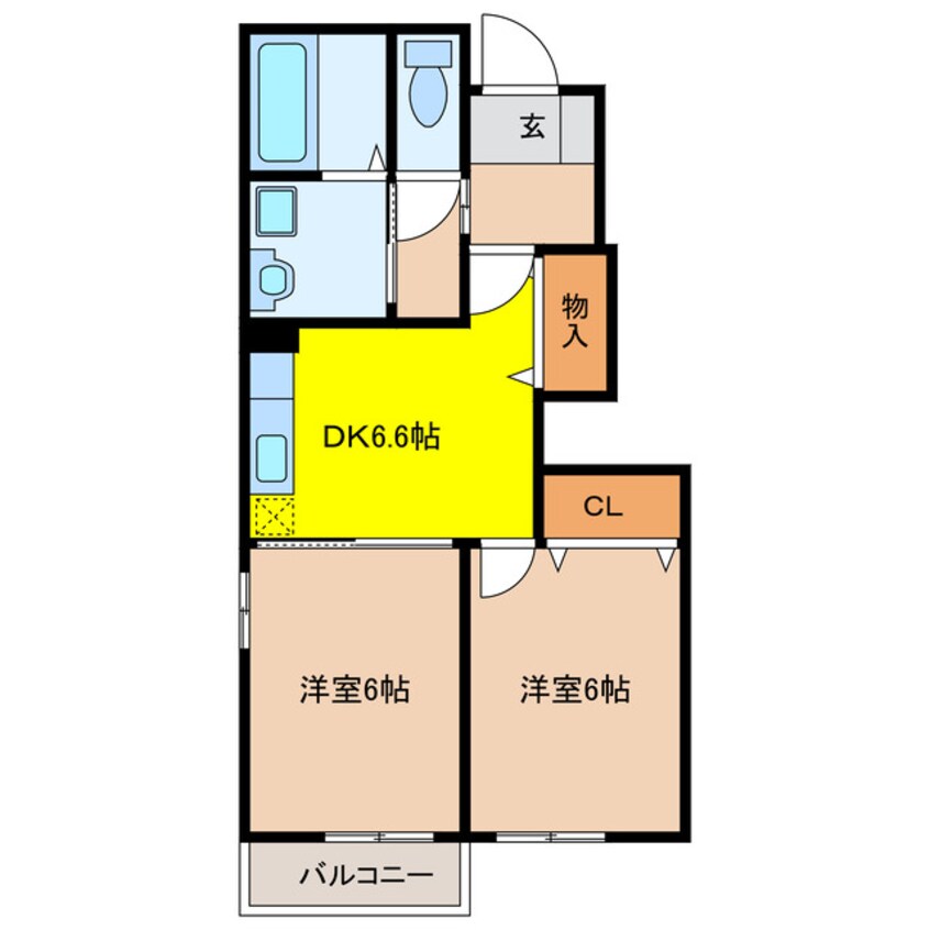 間取図 東海道本線/掛川駅 バス50分横須賀車庫前下車:停歩5分 1階 築18年