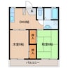 サンハイツ駅南 2DKの間取り
