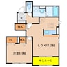 ルージュ　ロワイヤル 1LDKの間取り