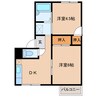 東海道本線/掛川駅 徒歩13分 2階 築35年 2DKの間取り