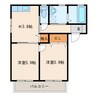 リンデンハイム 2Kの間取り