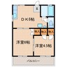 東海道本線/掛川駅 車移動 1階 築44年 2DKの間取り