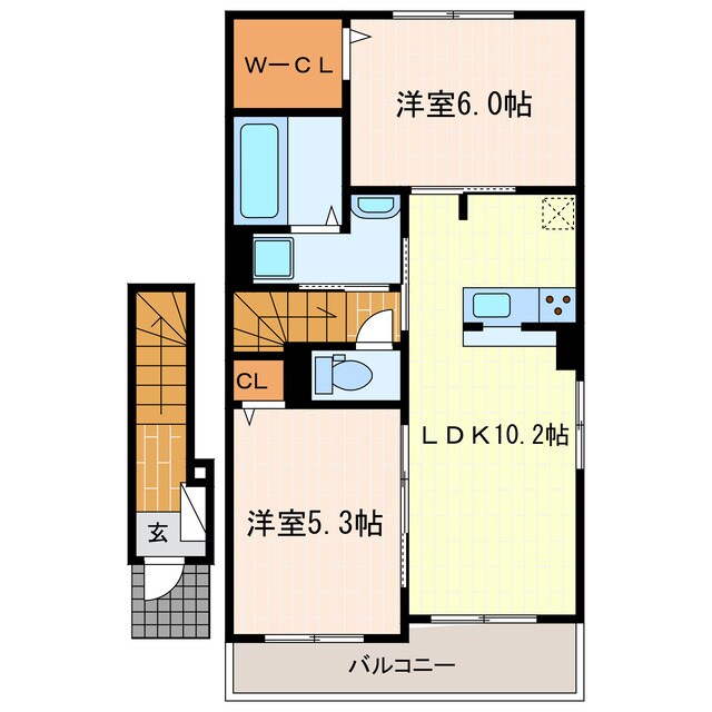 間取り図 東海道本線/菊川駅 バス10分小川端下車:停歩5分 2階 築5年