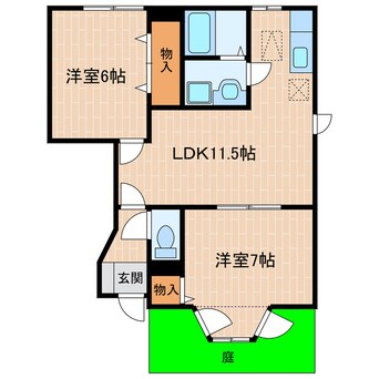 間取図 東海道本線/掛川駅 バス10分八幡下車:停歩5分 1階 築25年