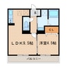 セイジュール・NA-SA 1LDKの間取り