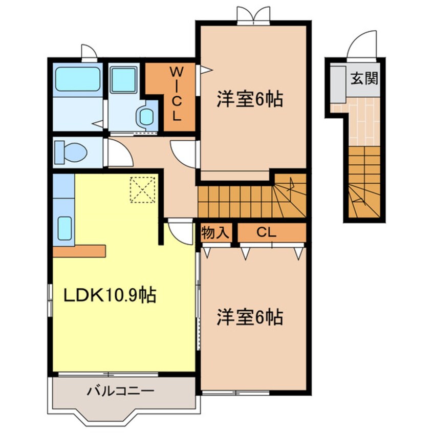 間取図 東海道本線/掛川駅 車移動　25分14.4km 2階 築16年