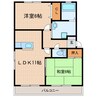 東海道本線/掛川駅 車移動 2階 築23年 2LDKの間取り