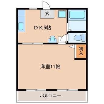 間取図 東海道本線/掛川駅 車移動　23分13.4km 3階 築31年