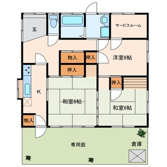 間取図 東海道本線/掛川駅 徒歩16分 1階 築25年