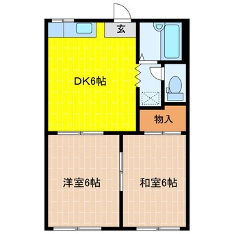 間取図 東海道本線/掛川駅 車移動　26分15.7km 2階 築29年