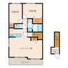アンソレイエ 2LDKの間取り