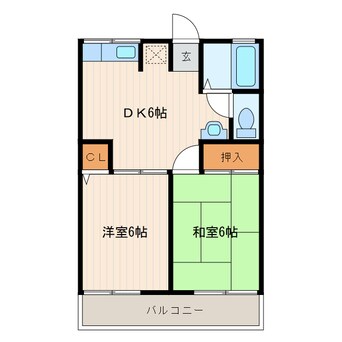 間取図 天竜浜名湖鉄道<天浜線>/掛川市役所前駅 徒歩7分 1階 築26年