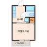 グリーンハイツ北門Ｂ 1Kの間取り