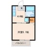 グリーンハイツ北門Ｂ 1Kの間取り