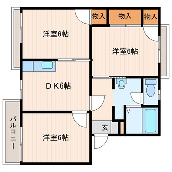 間取図 天竜浜名湖鉄道<天浜線>/掛川市役所前駅 徒歩17分 2階 築39年