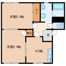 アイリー中 2Kの間取り