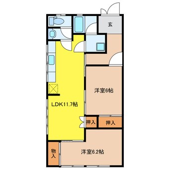 間取図 上西郷杉山様アパート