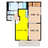 カーサ　フォレスタ 2LDKの間取り