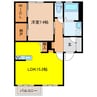 エシール 1LDKの間取り