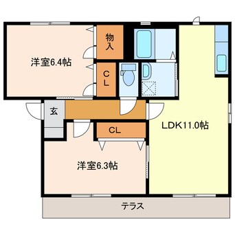 間取図 東海道本線/袋井駅 徒歩29分 1階 築15年