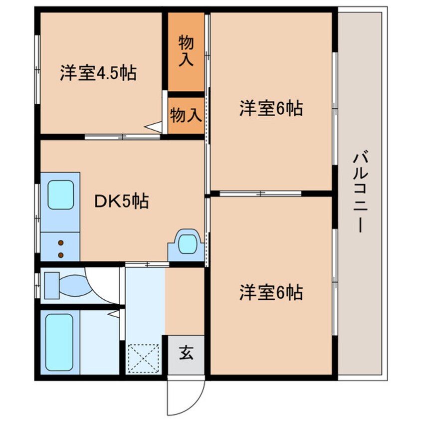 間取図 天竜浜名湖鉄道<天浜線>/桜木駅 徒歩16分 2階 築38年