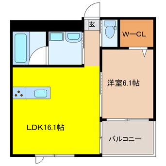 間取図 東海道本線/掛川駅 徒歩15分 3階 築2年