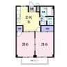 ハイムナカゾネ 2DKの間取り