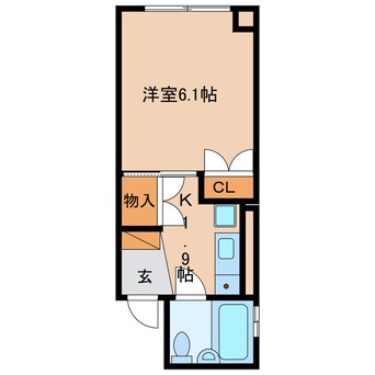 間取図 東海道本線/掛川駅 徒歩9分 4階 築31年