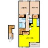 クローバー下平川Ⅰ 2LDKの間取り