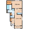 ハピネスハウスR 1LDKの間取り