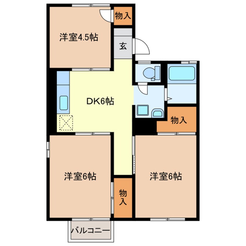 間取図 コーポ平野