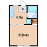 サンシティ嶺田 C 1Kの間取り
