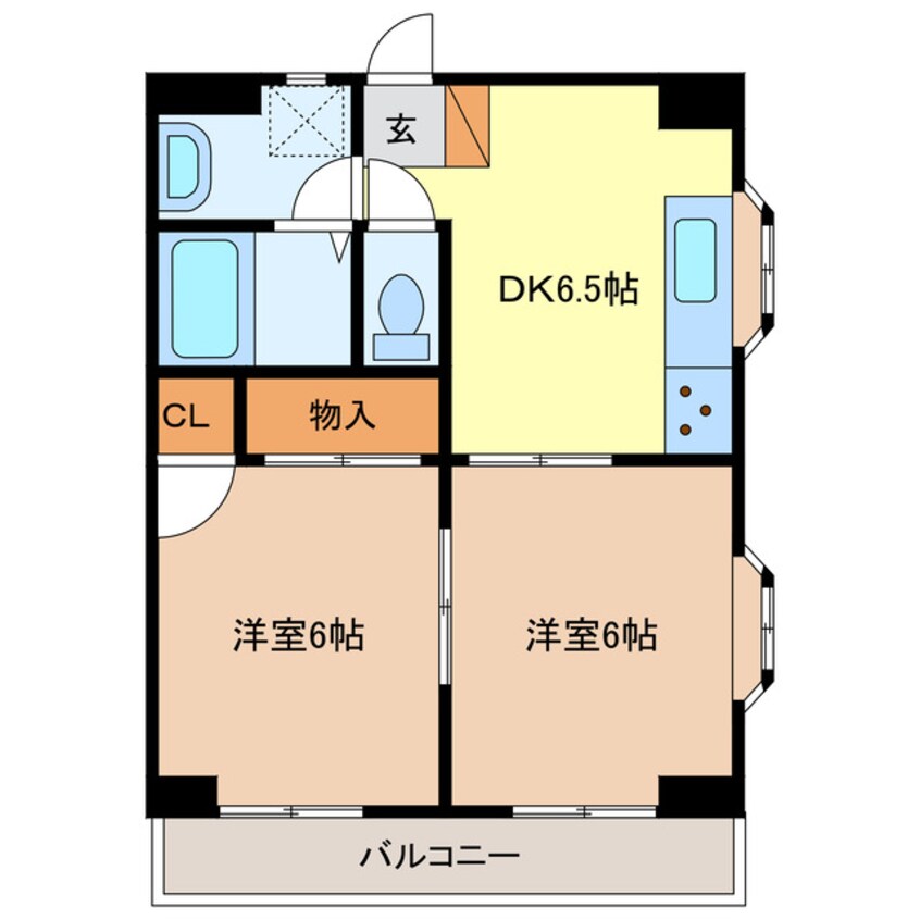 間取図 天竜浜名湖鉄道<天浜線>/掛川市役所前駅 徒歩9分 3階 築34年