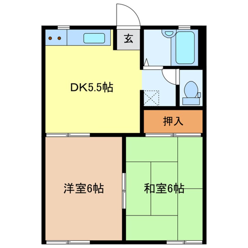 間取図 東海道本線/掛川駅 車移動　17分9.5km 2階 築33年