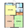 プルミエールN＆N 2DKの間取り