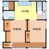 東海道本線/掛川駅 車移動 1階 築48年 2DKの間取り