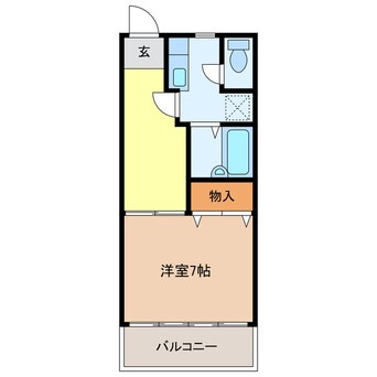 間取図 東海道本線/菊川駅 徒歩6分 2階 築38年