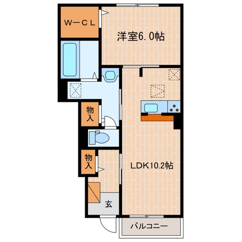 間取図 東海道本線/菊川駅 徒歩35分 1階 築5年