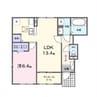 ヴォーグ 1LDKの間取り