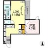 アゴスト 1LDKの間取り