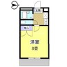 レジデンス城西 1Kの間取り