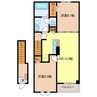 メゾン　オーブⅡ 2LDKの間取り