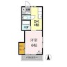 シュロスA 1DKの間取り